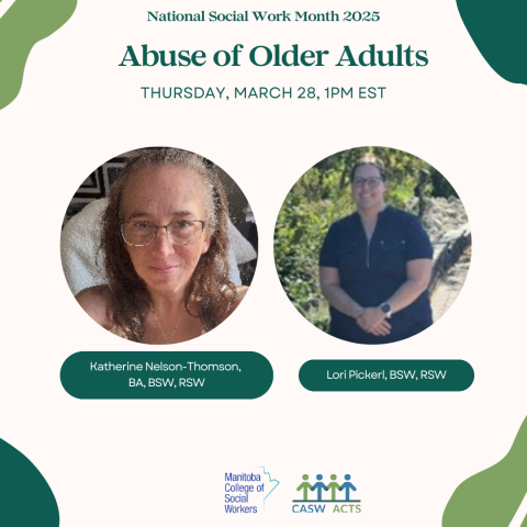 image of presenters with title, Abuse of Older Adults