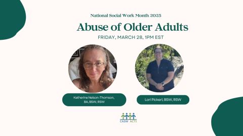 presenters images with webinar title, Abuse of Older Adults